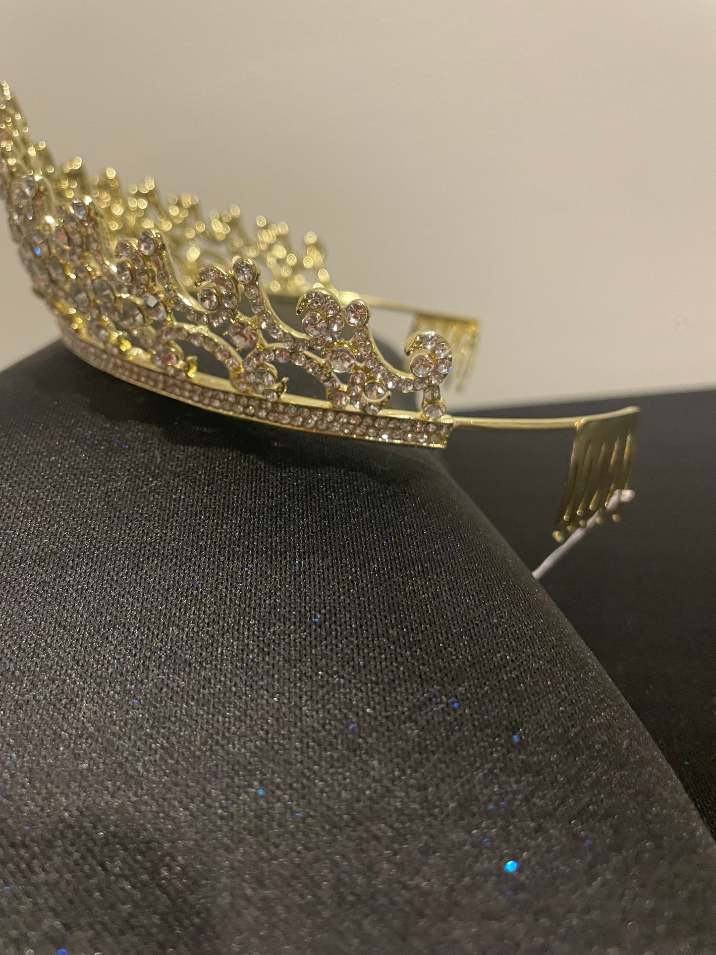 Gold Rhinestone Tiara