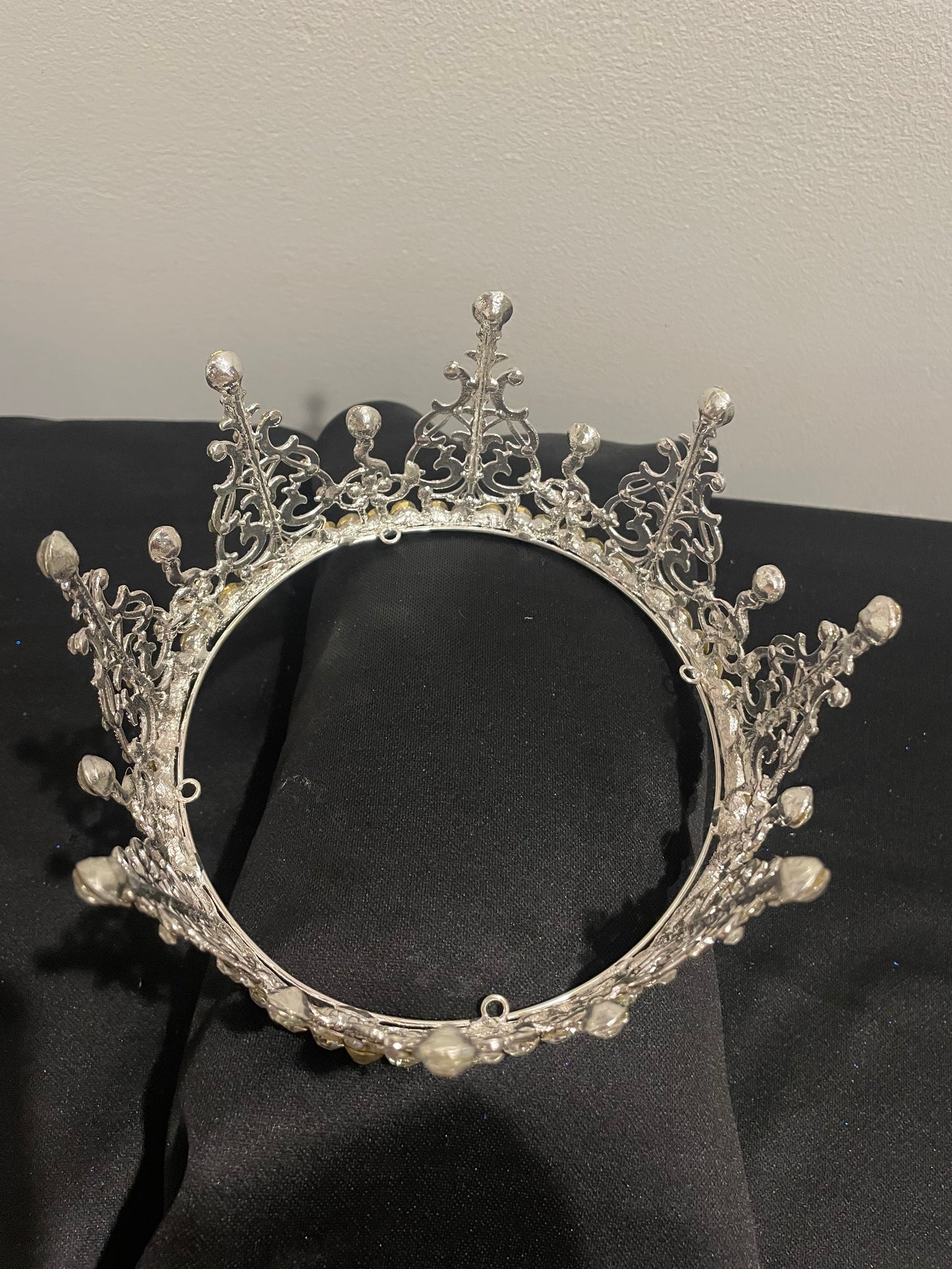 Silver Baroque Rhinestone Tiara