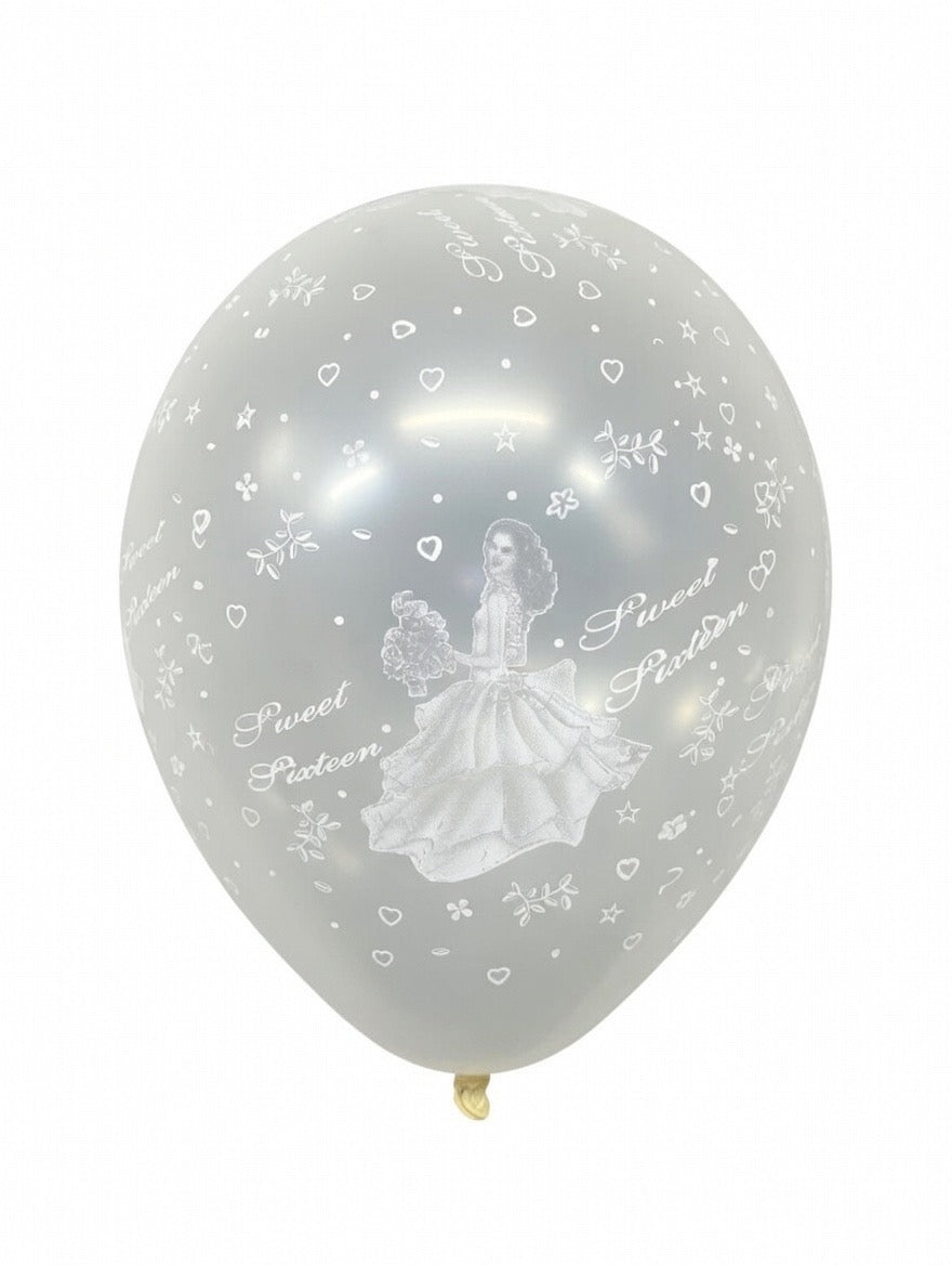 Sweet Sixteen Clear 12" Round Balloon