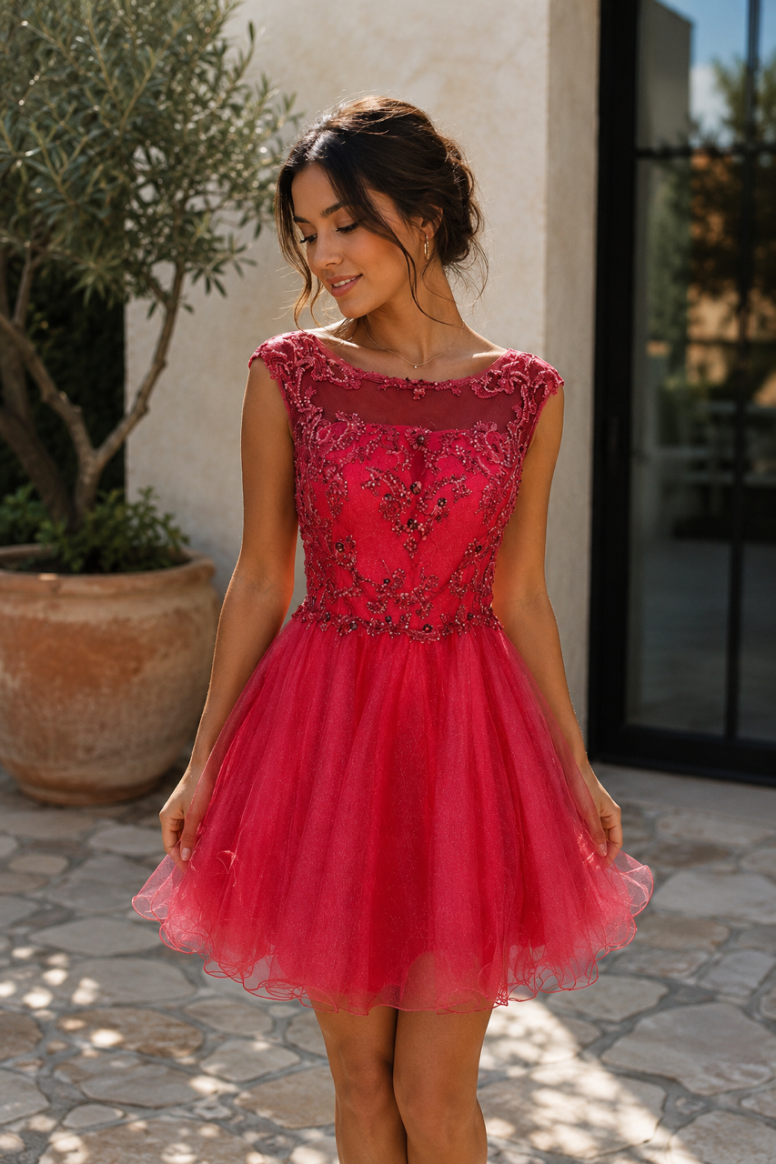 Ruby Sparkle Tulle Party Dress