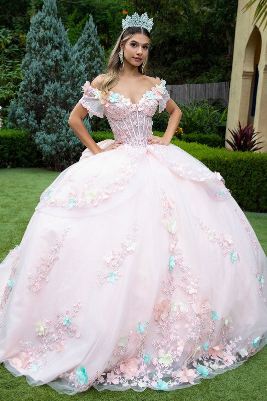 Blush Bloom Quinceañera Gown