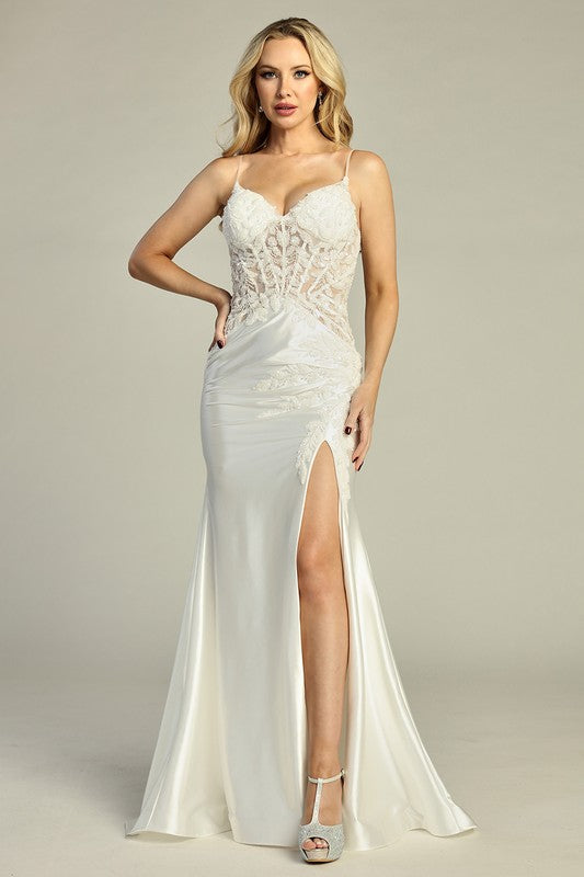 Enchanted Vine Open-Back Gown