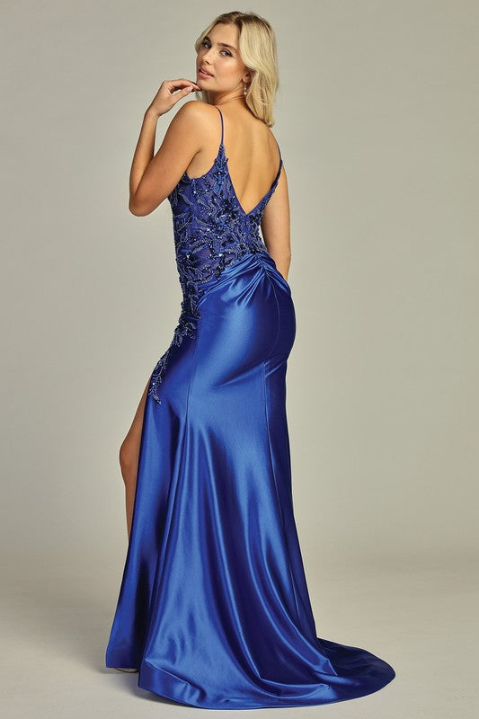 Enchanted Vine Open-Back Gown