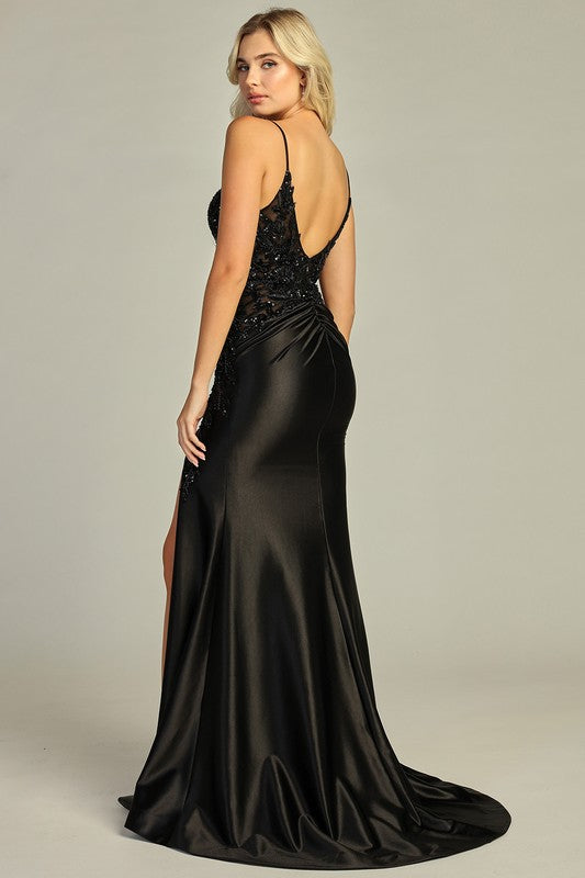Enchanted Vine Open-Back Gown