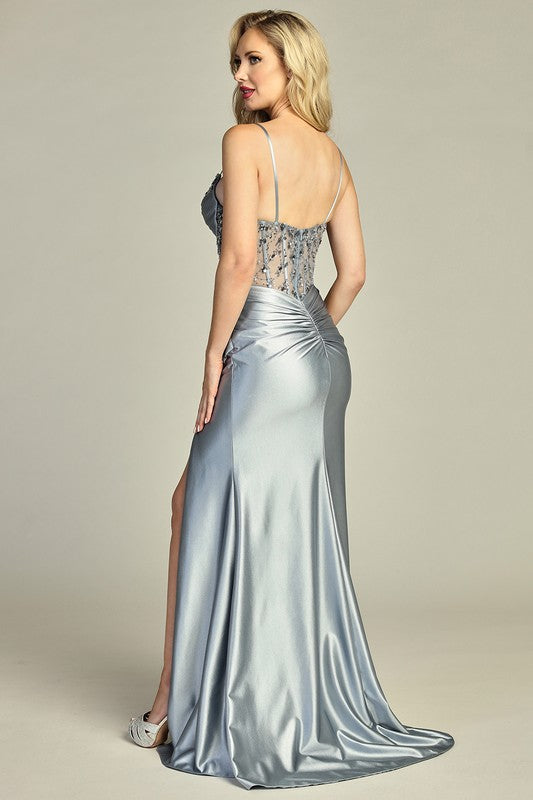 Crystal Cascade Corset Gown