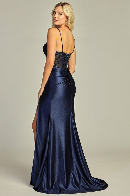 Crystal Cascade Corset Gown