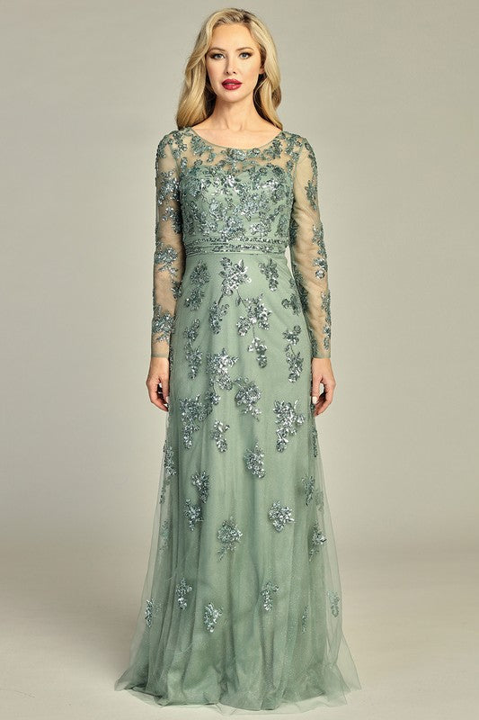 Stellar Bloom Illusion Gown