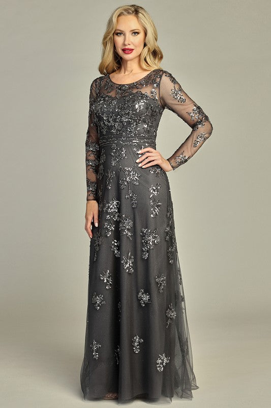 Stellar Bloom Illusion Gown