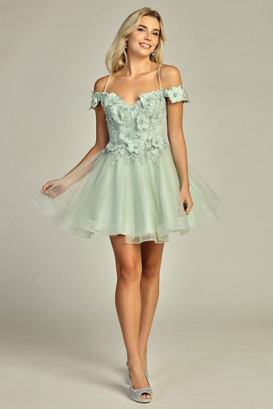 Ethereal Blossom Mini Dress