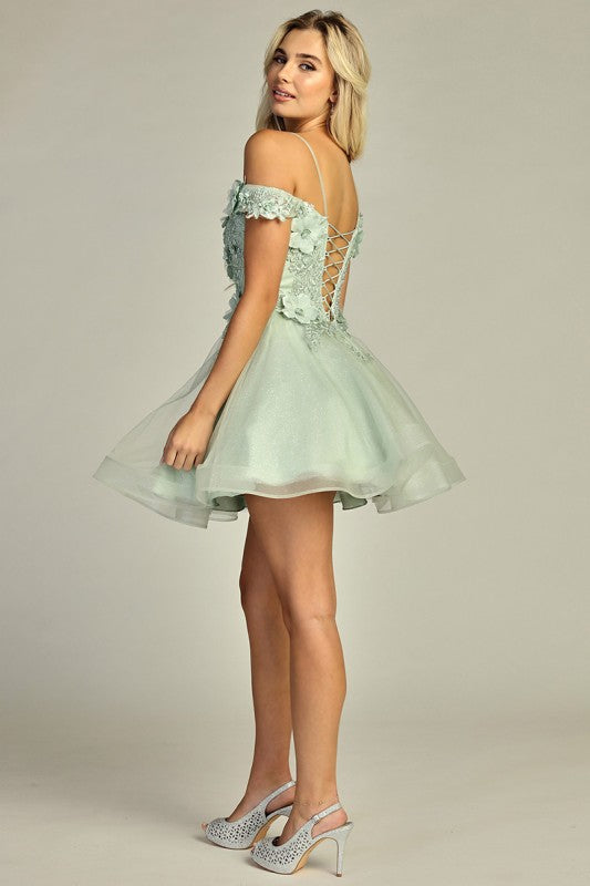 Ethereal Blossom Mini Dress