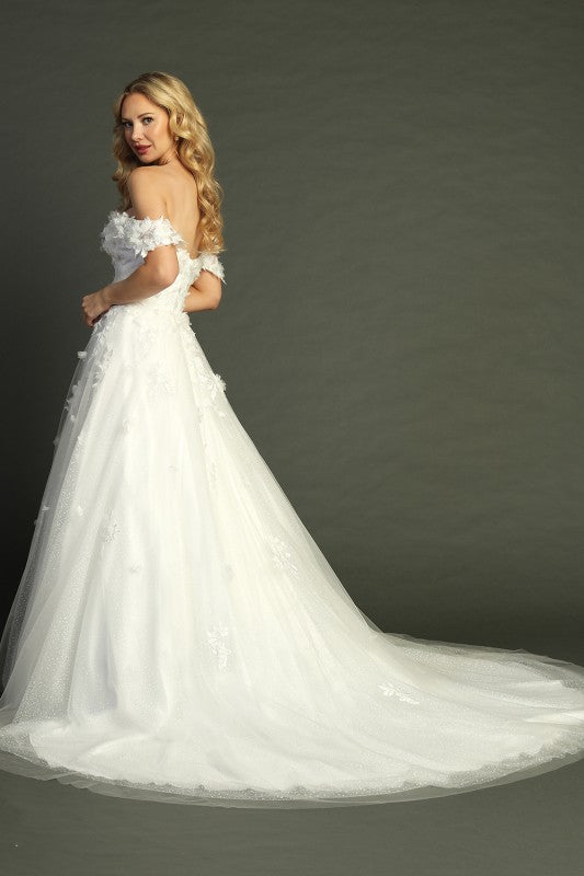 Winter Blossom Off-Shoulder