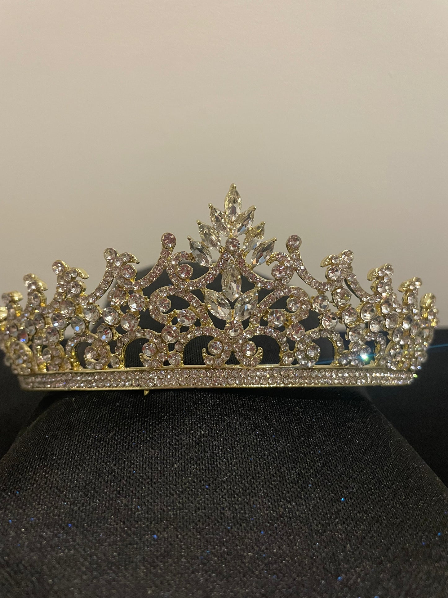 Gold Rhinestone Tiara