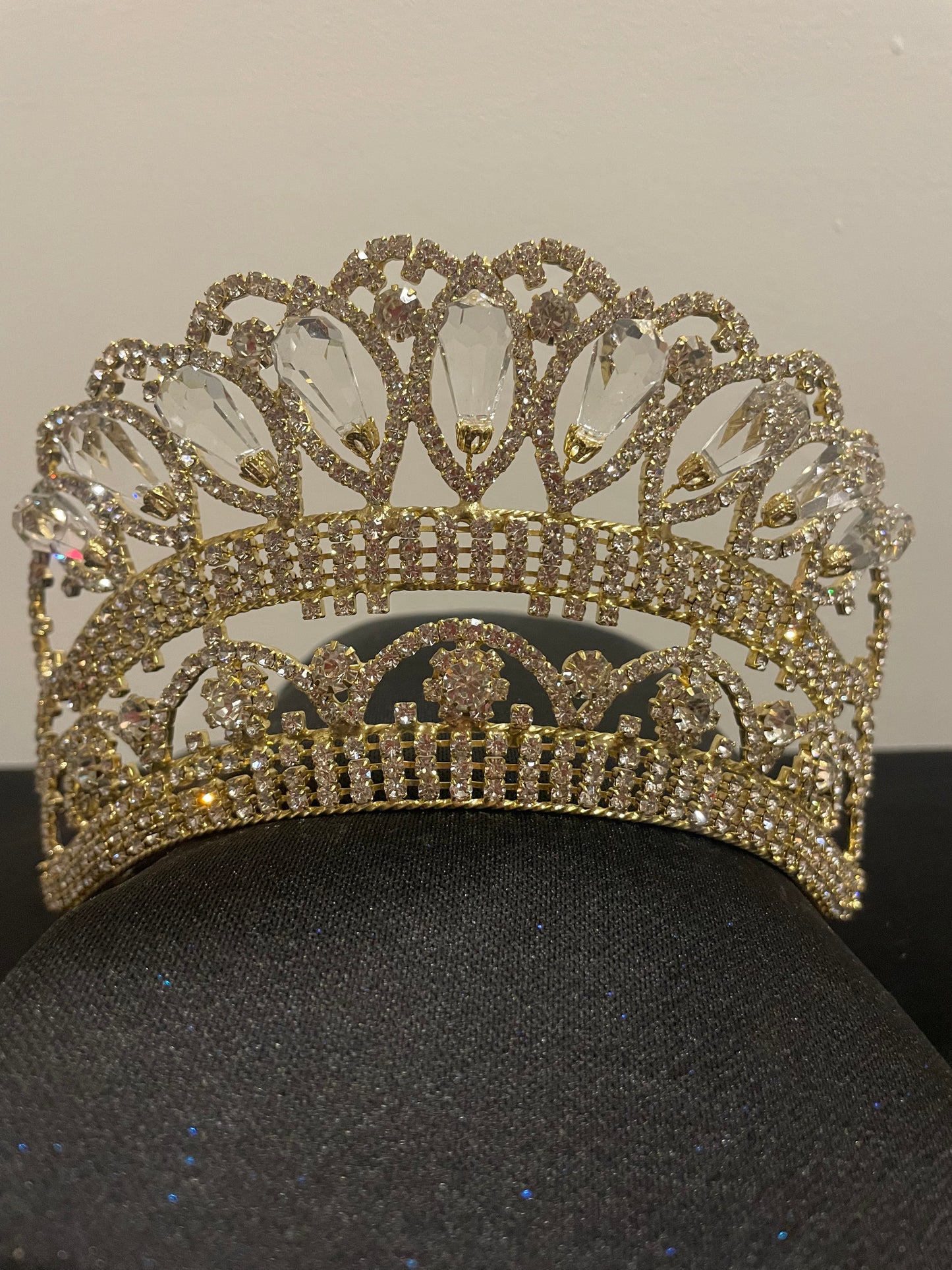 Regal Pear Crystal Tiara