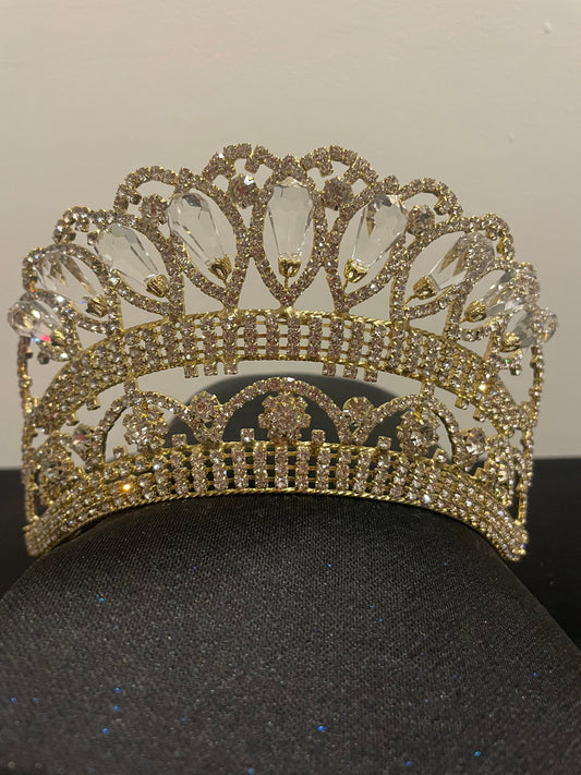 Regal Pear Crystal Tiara