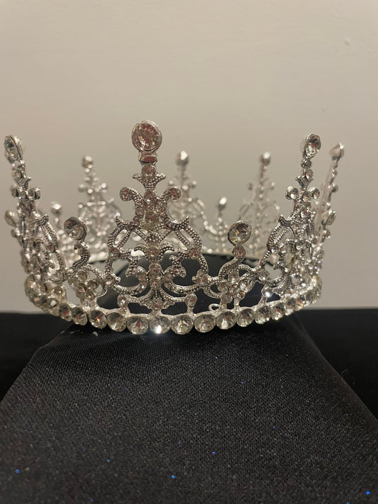 Silver Baroque Rhinestone Tiara