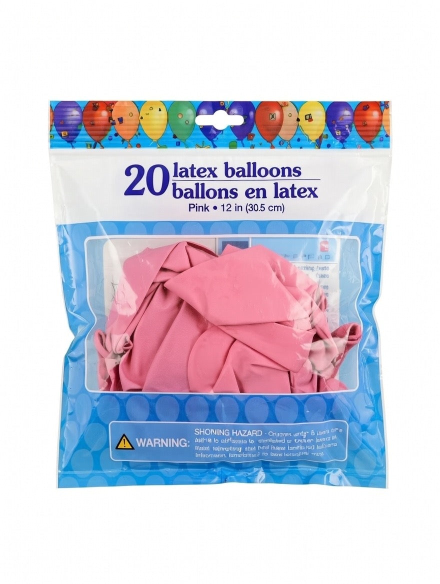 PINK 12" Balloon PACK