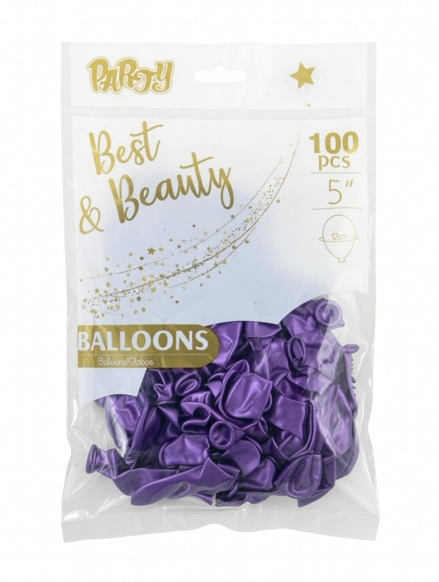 Purple 5" Round Balloon PACK