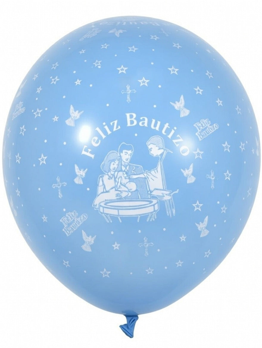 Feliz Bautizo 12" Round Balloons