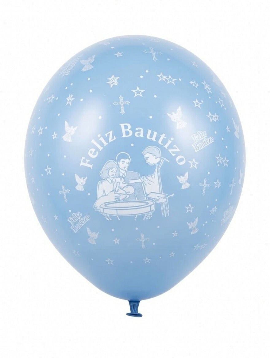Feliz Bautizo 12" Round Balloons